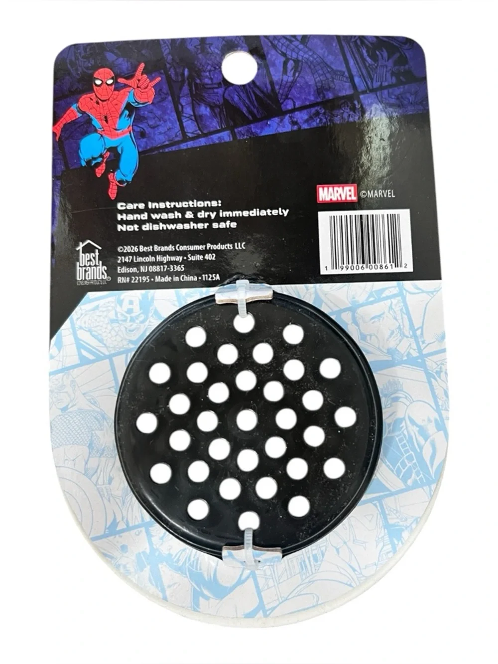 Marvel Spider-Man Sink Strainer - Red & Blue Comic Design